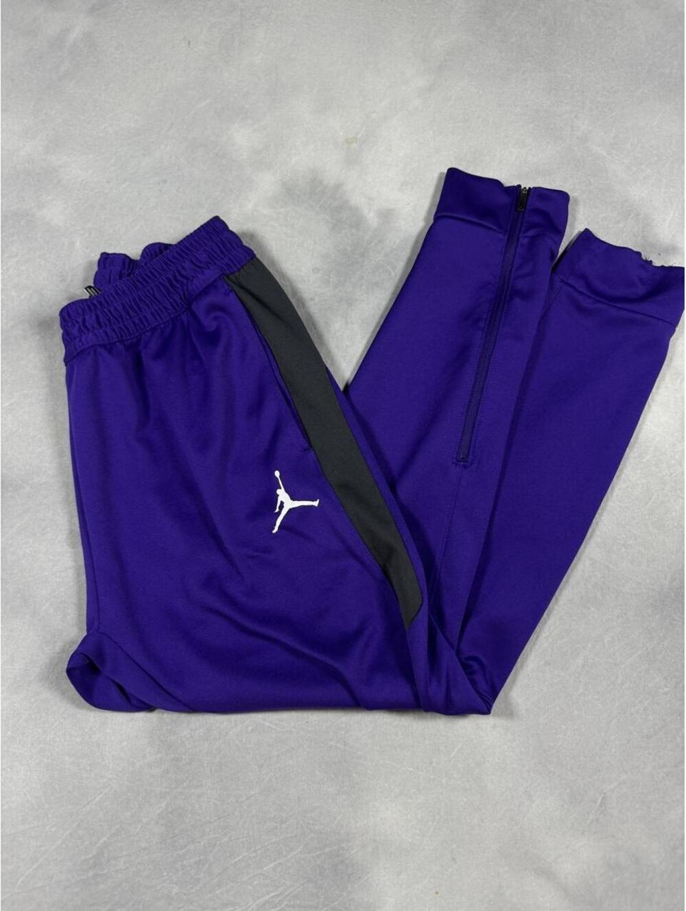 Jordan Dri-FIT Purple Black Track Pants Men’s Medium 2018 924709-545 Ankle Zip